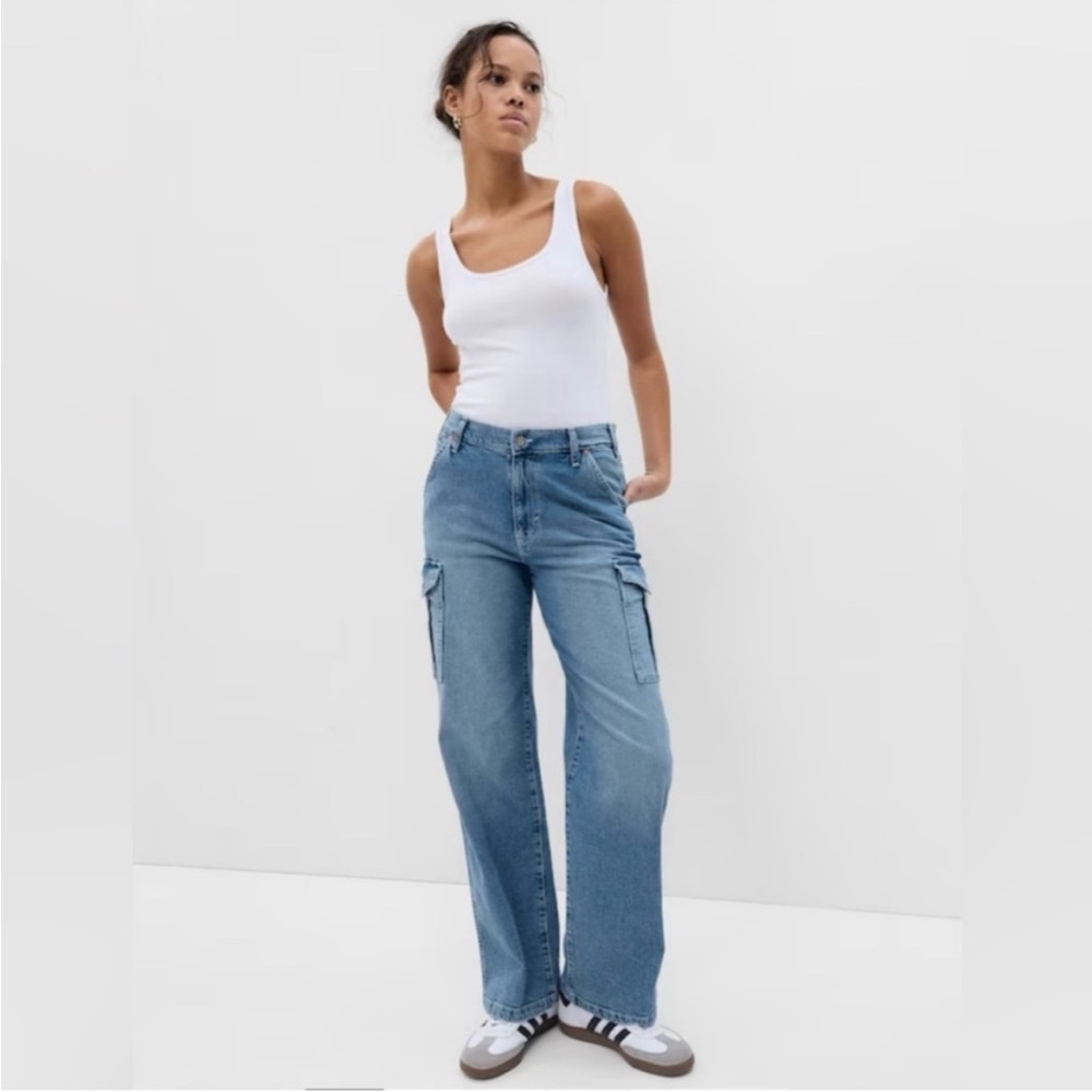 GAP 90’s Loose cargo jeans NWOT sz 25 - Picture 3 of 7